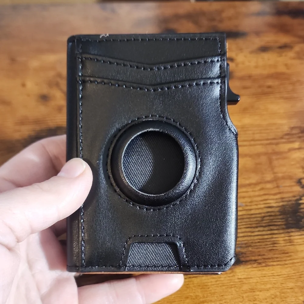 Men's RFID Shielded Wallet, With Pop-Up Card Holder And Wallet, Durable Leather
